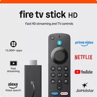 Amazon Fire TV Stick HD (newest model), Alexa Voice Remote with TV power & volume controls, full HD streaming device