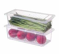 Instamart : Clazkit Plastic Food Storage Containers (2 Pieces, 1.5L, Transparent)