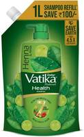 DABUR VATIKA Health Shampoo Refill Pouch | With 7 natural ingredients | Controls Frizz  (1 L)