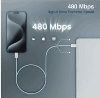 Check out Hammer 3.25A Fast Charging 1.5 m Type C to Type C Charging Cable, 65 Watts 480 Mbps (Blue) on Swiggy Instamart: