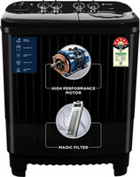 MOTOROLA 10 kg 5 star rating Midnight Series Semi Automatic Top Load Washing Machine Black (MTSA1005NNNDB)
