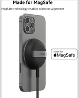 Belkin MagSafe Wireless Charger Fast Charging Up to 15W with Official Made for MagSafe Module and Pad Style