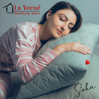 LA VERNE QUILTED Microfibre Solid Sleeping Pillow Pack of 2  (Grey)