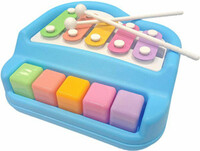 J K INTERNATIONAL 2 in 1 Xylophone and Piano Toy  (Multicolor)