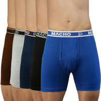 Macho Sporto Pack of 5 Solid Men Trunk