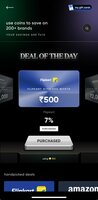 Flipkart giftcard @7% discount in cred