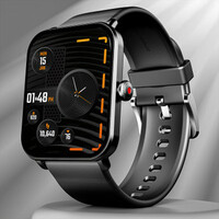 boAt Wave Fury with 1.83'' HD Display, Bluetooth Calling & Functional Crown Smartwatch (Active Black Strap, Free Size)