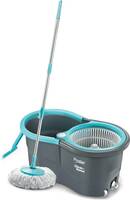 Prestige Alpha with 2 Microfiber heads 360 Degree Spinner Mop Set  (Grey, Blue)