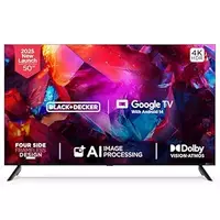 BLACK+DECKER 126 cm (50 inches) A1 Series 4K Ultra HD LED Smart Google TV BXTVGU50UD2875ATIN (Black)
