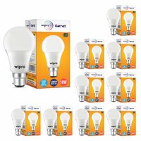 Wipro Garnet 10W LED Bulb for Home & Office |Cool Day White (6500K) - Pack of 10
