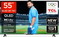 TCL T6C 139 cm (55 inch) QLED Ultra HD (4K) Smart Google TV 2025 Edition with HDR 10+ | Dolby Vision- Atmos 24W |120 Hz Game Accelerator (DLG) | Metallic Bezel-Less (55T6C)