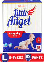 Little Angel Easy Dry Diaper Pants with 12 hrs absorption Large Size, 9-14 Kgs - L  (62 Pieces)