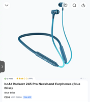 blinkit-boAt Rockerz 245 Pro Neckband Earphones (Blue Bliss)