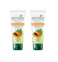Biotique Papaya Deep Cleanse Face Wash | Gentle Exfoliation | Visibly Glowing Skin | 100% Botanical Extracts| Suitable for All Skin Types | 2x100ml