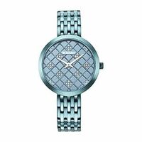 Titan Quartz Analog Blue Dial Stainless Steel Strap Watch for Women-NS95163QM02