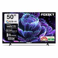 Foxsky 127 cm (50 inch) Frameless Series 4K UHD QLED WebOS/Google Smart TV FS50GATV (Black)