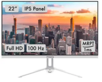 MarQ by Flipkart 55.88 cm (22 inch) Full HD IPS Panel Inbuilt Speakers Monitor (22FHDMEQNNXO)  (Adaptive Sync, Response Time: 1 ms, 100 Hz Refresh Rate)
