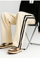 Men Striped Beige Track Pants on Flipkart 