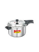 Prestige Deluxe Alpha Svachh Silver Stainless Steel Outer Lid Pressure Cooker (6.5 L)