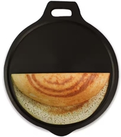 The Indus valley pre-seasoned  smooth cast iron dosa tawa/roti tawa (27.6cm/2.8kg)[location specific][Note:only till 11 pm offer available]