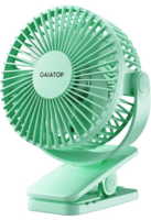 [Apply 15% Coupon] Gaiatop Portable Clip on Fan Battery Operated, Small Powerful USB Table Fan, 3 Speed Quiet Rechargeable Mini Desk Fan, 360° Rotate Personal Cooling Fan for Home Office Stroller Camping, Pink