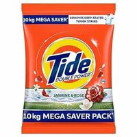 Tide Plus Detergent Washing Powder - 10kg Mega Saver Pack | Jasmine & Rose Fragrance Removes deep-seated Oil, Gravy, Tea Stains World's No. 1 Detergent Brand