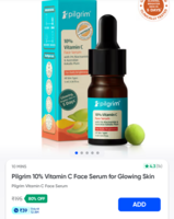 Pilgrim 10% Vitamin C Face Serum for Glowing Skin on Swiggy Instamart:Available Gurgaon check yours 