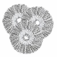 Arto Plastic Mop Refill Head Round Spin Replacement Microfiber 30 Cm Universal Floor Cleaning Kitchen Accessories Items New All for Home Improvement Product (Grey) (Pack of 3)