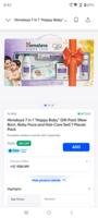 Check out Himalaya 7 in 1 "Happy Baby" Gift Pack (New Born, Baby Face and Hair Care Set) 7 Pieces Pack on Swiggy Instamart