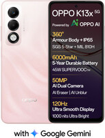 OPPO K13x 5G 6000mAh and 45W SUPERVOOC Charger & AI (Sunset Peach, 128 GB)  (4 GB RAM)