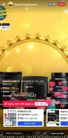 Flipkart live+ - extra 10 % off on Creatine, Whey Protein, Supplements