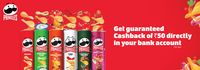 Pringles: Get Flat ₹50 Cashback