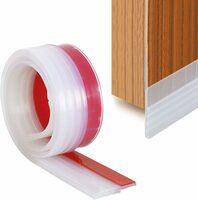 ApLiQ Door Bottom Sealing Strip Guard Protector Silicone Self Adhesive for Home from Dust, Insects, Waterproof, Soundproof Door Seal, Door Air Blocker 1 Meter Transparent (1 Meter, Transparent)