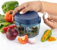 MACARIZE Square Hurricane 600 ML Premium Finished Unbreakable Trusted Brand Vegetable & Fruit Chopper  (1 Container, 1 Blade Shaft, 1 String Head)