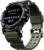 GOBOULT - Thrux 1.39''HD Screen, GPS Tracker, Working Crown Smartwatch  (Green Strap, Free Size)