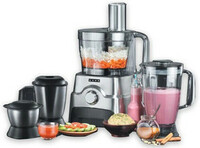 USHA FP 3811_ 1000 W Food Processor  (Black, Silver)