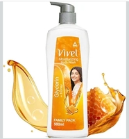 Vivel Moisturizing Body Wash, Glycerin & Honey Shower Gel, 500 ml Pump Bottle, For Soft, Glowing Skin, Mild and Pure Bodywash, For Women and Men
