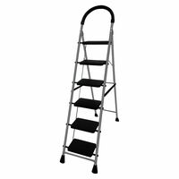 FLIPZON Halo Foldable 6 Step Ladder for Home and Office Use | Alloy Steel | Wide Steps | Wobble-Free Apply 2% coupon 