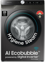 Samsung 8 kg Fully Automatic Front Load Washing Machine with In-built Heater Black, Grey (WW80T504DAX1TL)