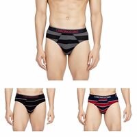 Chromozome Mens Modal-Stretch Striper Briefs (Pack of 3)