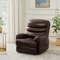 Amazon Brand - Solimo Serpens Single Seater Recliner (Brown, Leatherette)