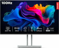Lenovo L-Series 60.96 cm (24 inch) Full HD LED Backlit IPS Panel with 99% sRGB, 1xHDMI1.4, 1xVGA, Tilt-able Stand, 3WX2 Inbuilt Speakers, Customization Artery, Smart Display Monitor (L24i-4A)  (Response Time: 1 ms, 100