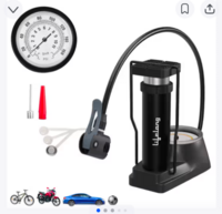 Lifelong Cycle Air Pump for Bicycle and Bike Foot Activated (Black)
