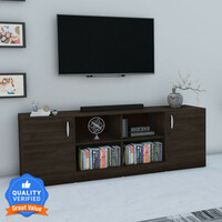 Flipkart Perfect Homes - Kamet Engineered Wood TV Entertainment Unit  (Finish Color - Wenge, Knock Down)