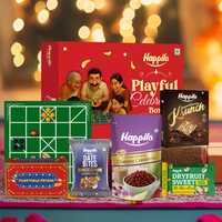 Happilo Bachpan Playful Diwali Gifts for Kids | 6 Items | Ludo Game, Date Bites & Chocolates