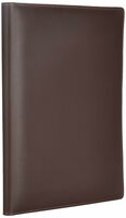Amazon Brand - Solimo Folder, A4 Document Holder for Home, Office, Work with Pen Holder, Dark Brown