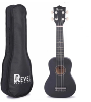 REVEL RVL-UK21-BK Soprano Ukulele Overall Length - 62 cm