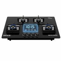Beyond Appliances Dorado 4 Burner Smart Glass Hobtop Gas Stove | Auto Ignition | Digital Timer