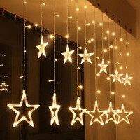QUACE 138 LEDs 2.49 m Yellow Steady, Flickering Star Rice Lights (Pack of 1)