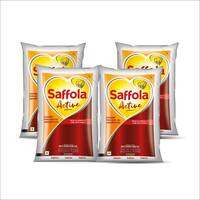 Saffola Active Rice Bran & Soyabean refined oil |Less oil absorption for weight watchers Blended Oil Pouch  (4 x 850 g)